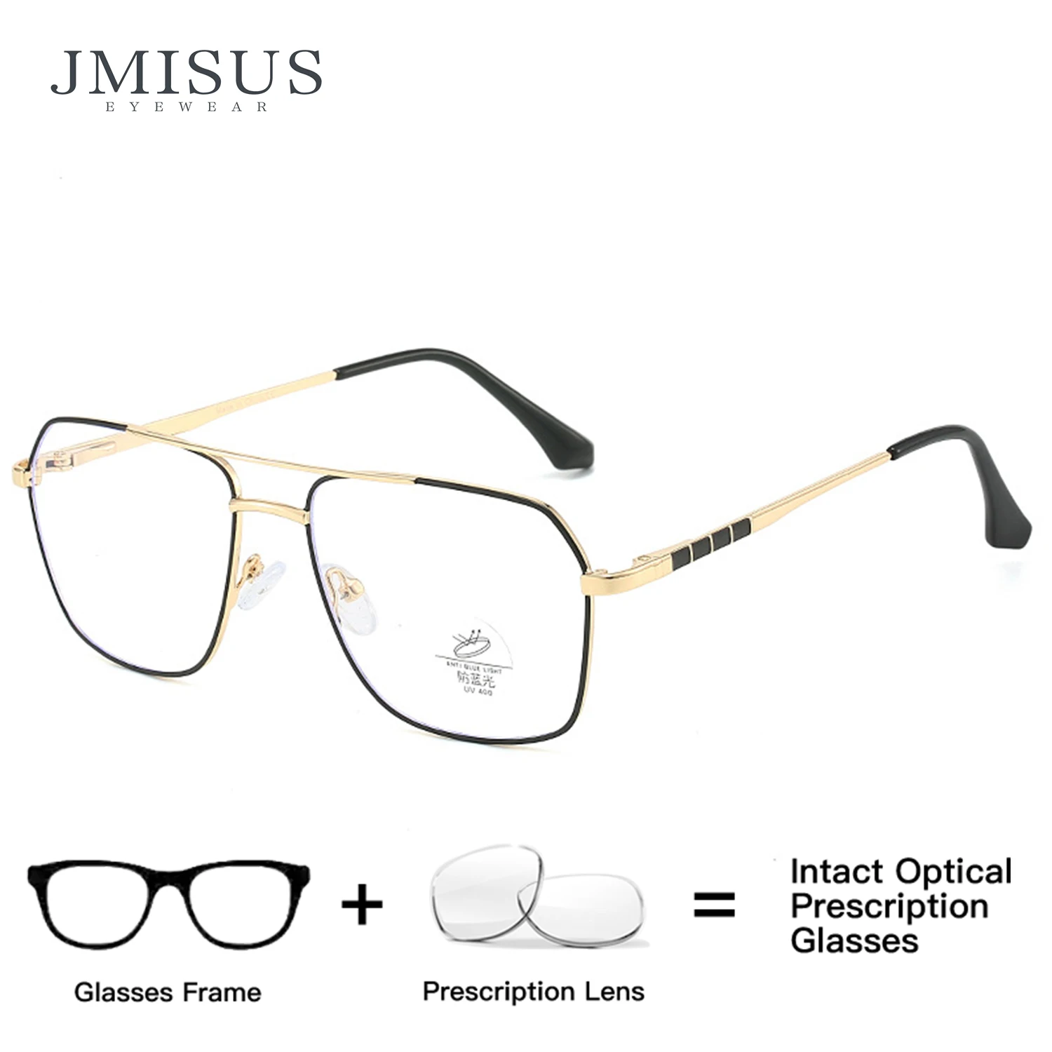 

JMISUS Pilot Prescription Progressive Glasses Women Men Anti Blue Light Photochromic Optical Eyewear Myopia Eyeglasses