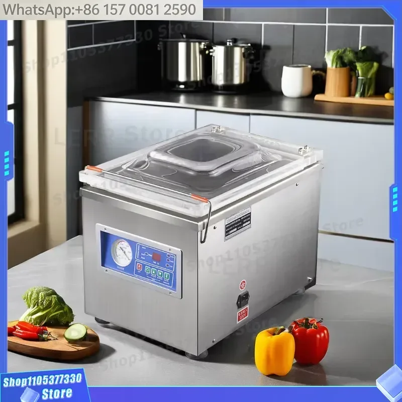 304SUS Commercial and Household Vacuum Sealing Machine Spring Meat Vacuum Packing Food Storage Sealers