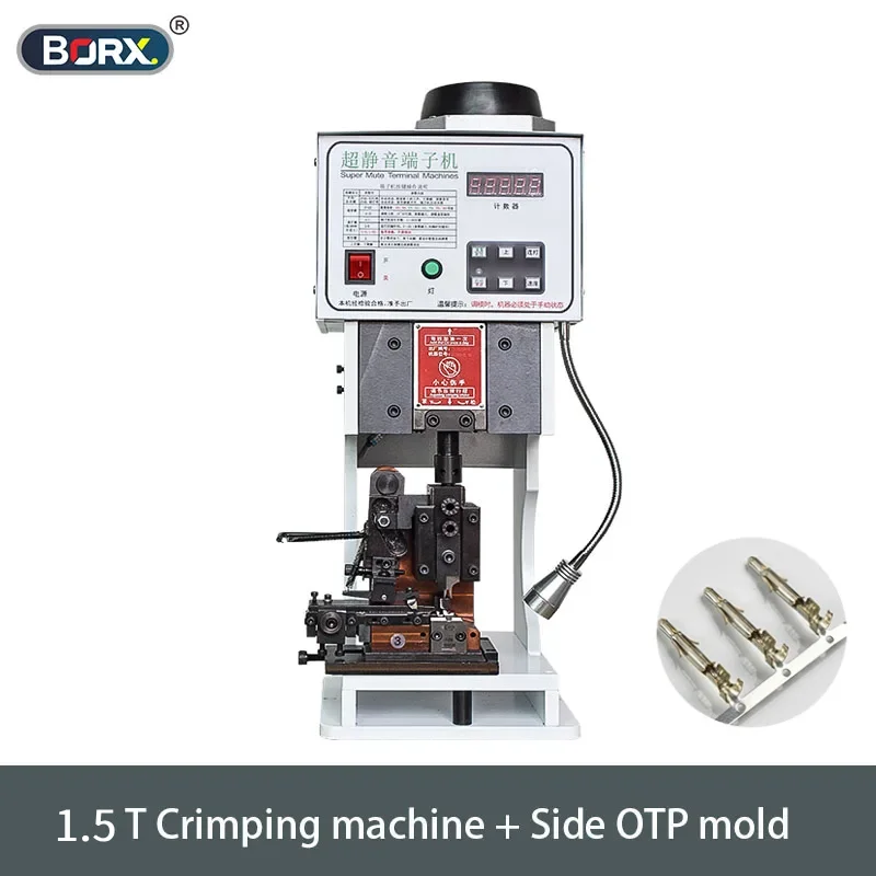 BORX 1.5/2/3T Terminal Crimping Machine Set With OTP Mold Blades Automatic Cable Wire Terminal Crimper Wire Processing Equipment