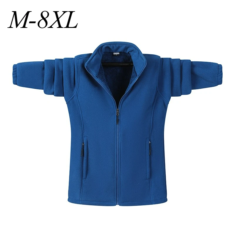 

Plus Size Fleece Jacket Outdoor Sports Windproof Warm Zipper Coat Solid Color Travel Comfort Cold Resistant Winter Cotton Coats