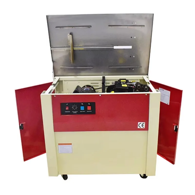 Fully Electric Drive Semi Automatic PP Belt Bundle Paper Carton Wrapping Strapping Machines