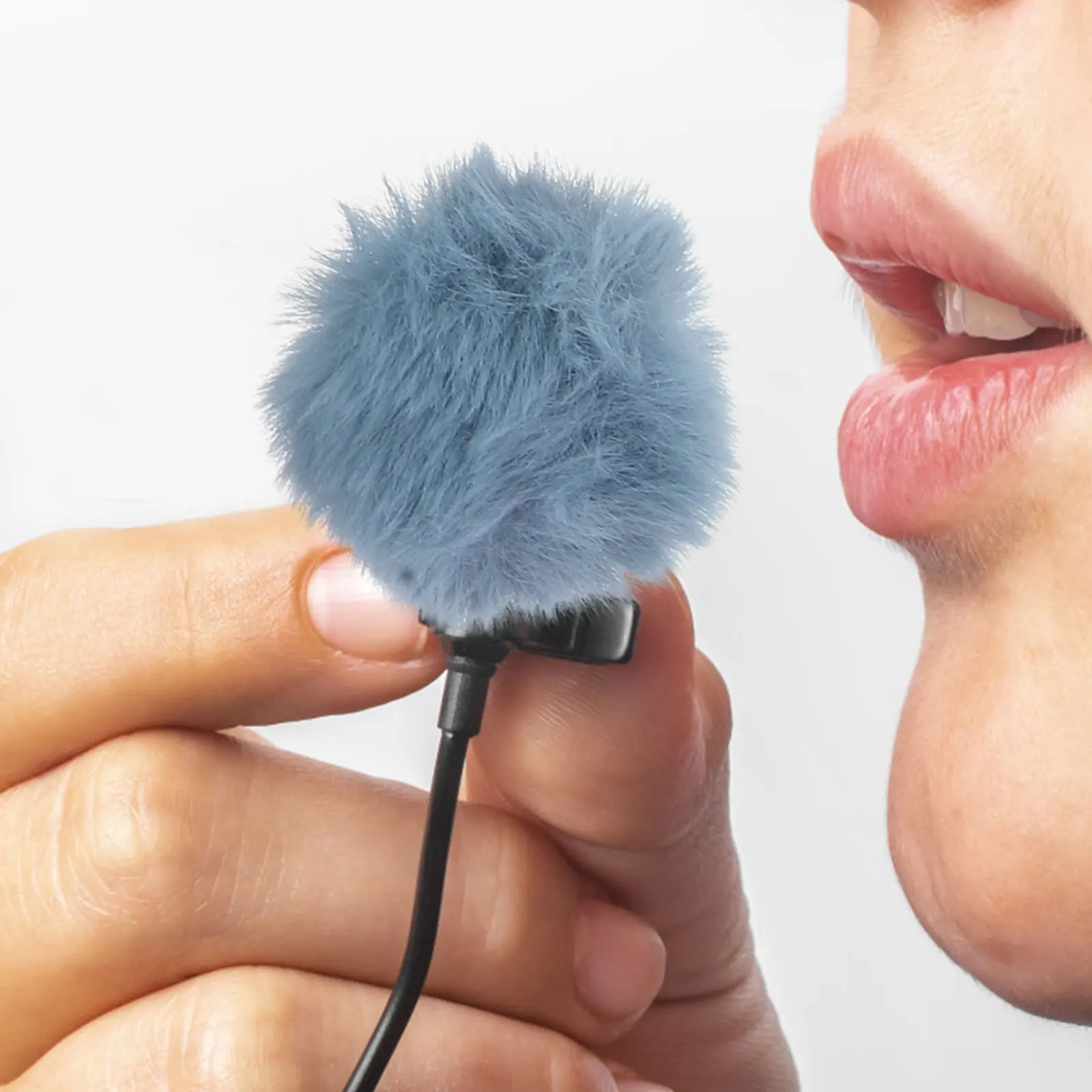 

10 Pcs Microphone Windproof Cover Furry Screen Lapel Windscreen Washable Reusable Reduce Noise Clear Sound