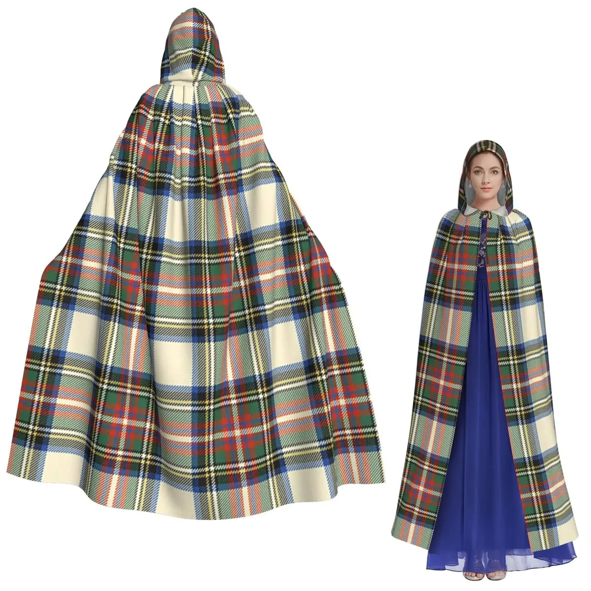 

Long Hooded Cloak Witch Medieval Costume Cosplay Cape HalloweenCoat Adult Unisex