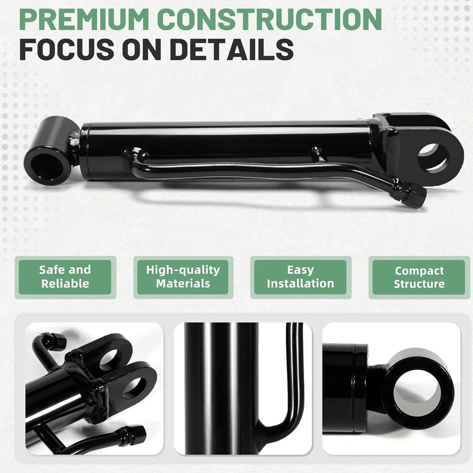 

Mini Excavator Thumb Cylinder 25mm/0.98in Hydraulic Cylinder Compatible with Mini Excavator Attachment Below 3 Tons