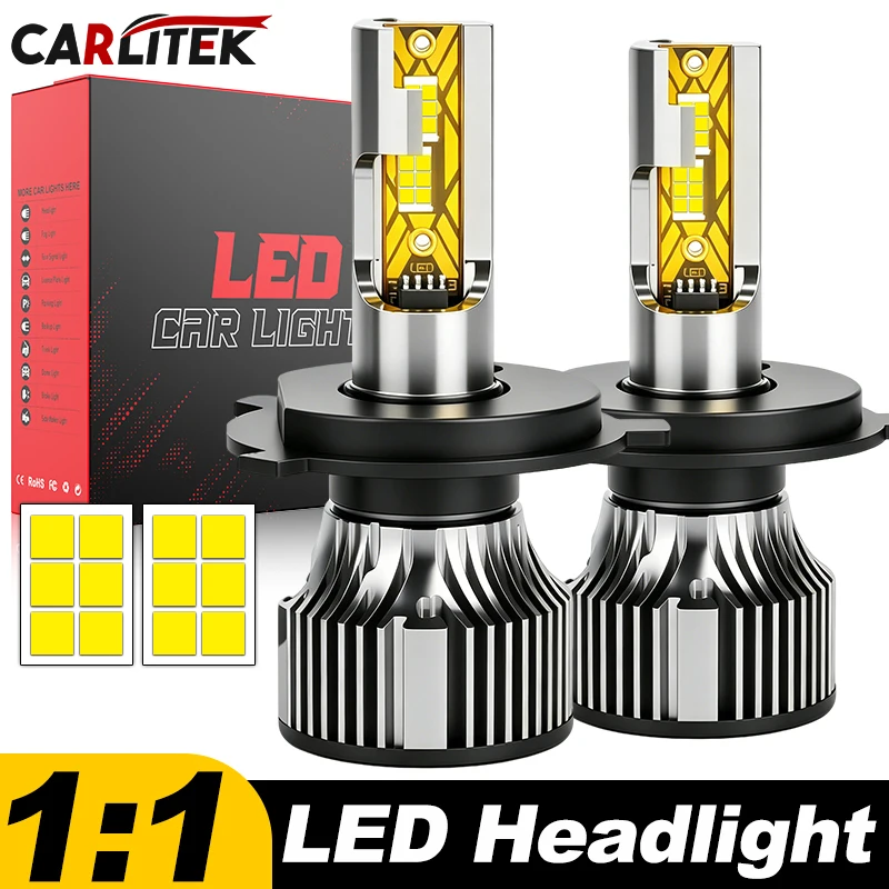 Bombillas LED Canbus H7 de 30000LM para Faros Delanteros H1 H3 H8 H9 H11 9005 9006 HB3 HB4 Súper Brillantes 6000K con Chips CSP, Luces Antiniebla para Auto de 12V