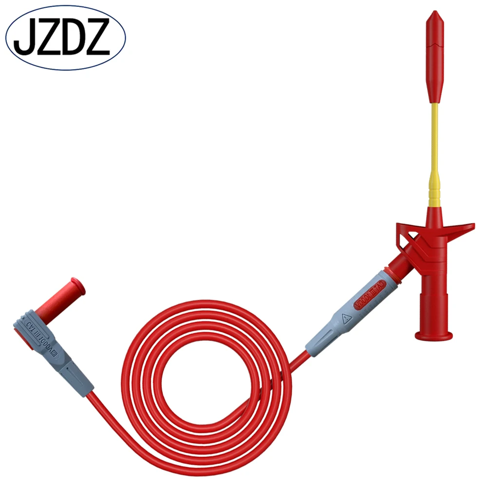 JZDZ 1 pair Multimeter Test Lead Safety Banana Plug 90 Degree To Straight  Multimeter Test Cable 100CM J.70041