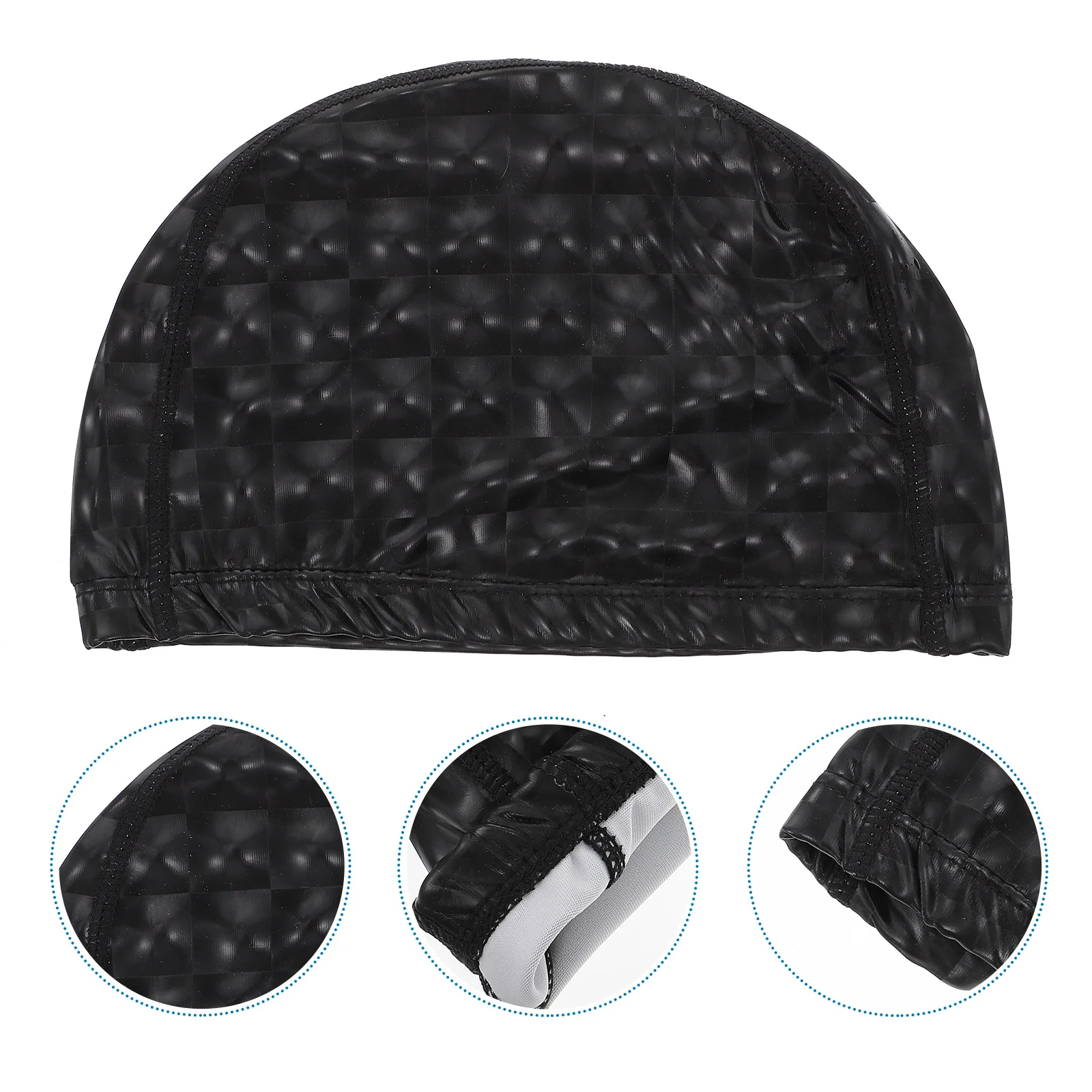 

Waterproof PU Swim Hats Lightweight Flexible Easy on Off for Adult Swimming Activities Pool Accessories Swim Hats