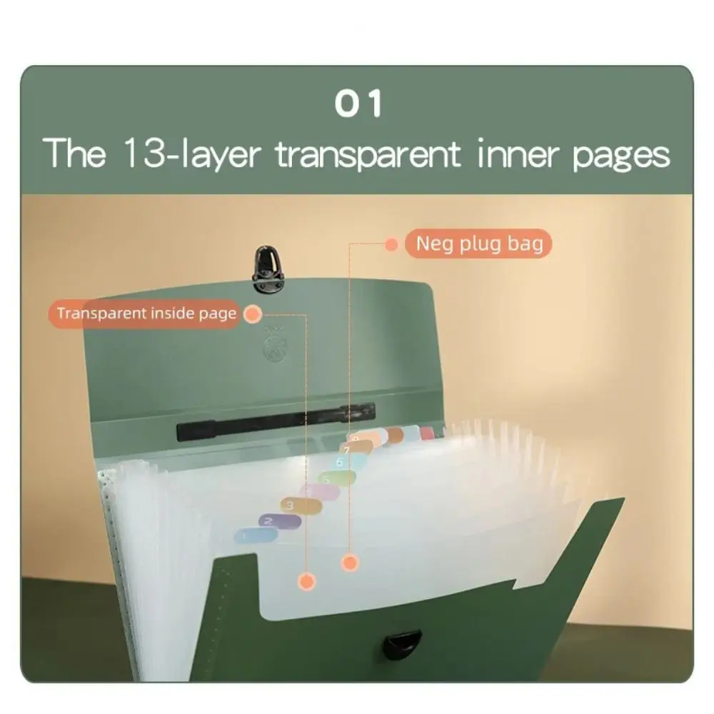 Многослойная портативная органная сумка большой вместимости, 13 слоев, водонепроницаемая износостойкая папка для файлов А4