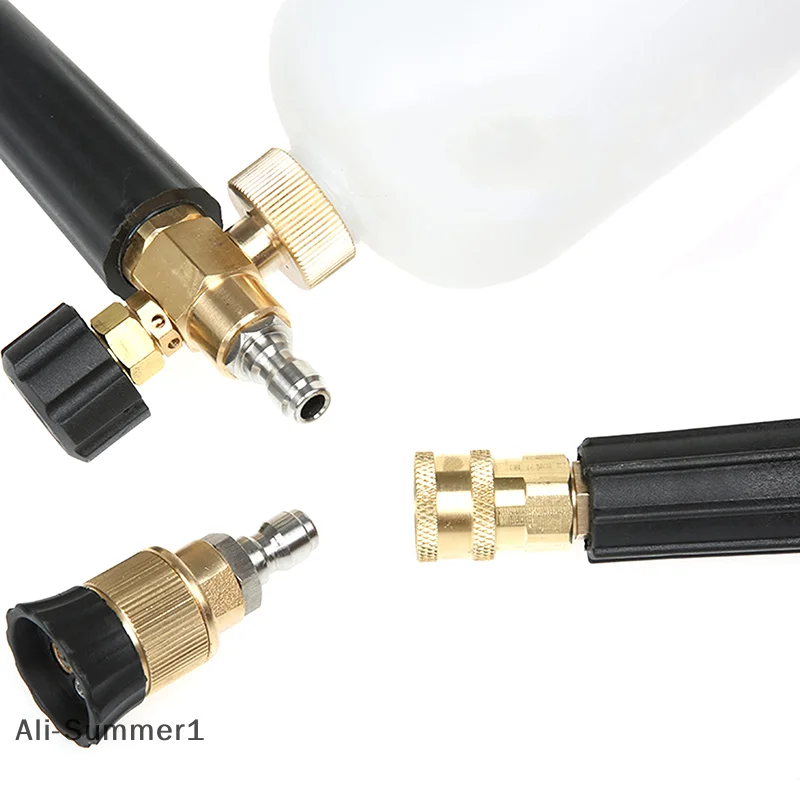 【E】2pcs Brass Connector Washing Adapter 1/4" Female Quick Connection With M14*1.5