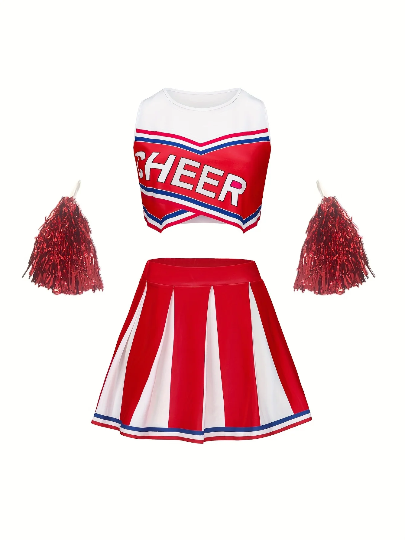 Cheerleading multi-color dress set, cute sports children's bob performance, girls' cheerleading uniform, back to school season