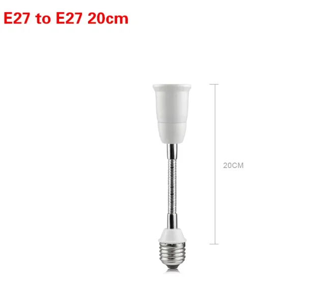 Flexible Universal E27 Lamp Holder 20CM-60CM Extension Converter Light Socket For LED Bulb LED Lamp Base Holder Converter