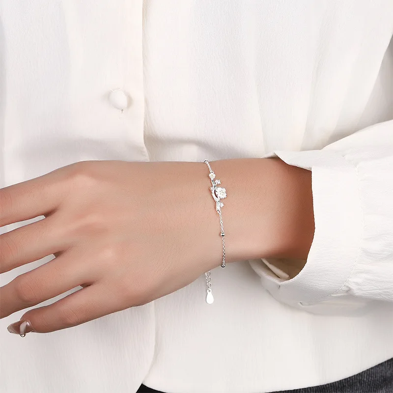 

Оригинальный дизайн браслета Kalaini Peach Yaoyao, не выцветающий, женский летний браслет с цветами персика