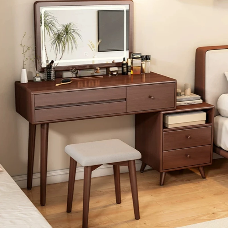 Nice Household Dressing Tables Luxury Mirror Storage Wooden Makeup Tables Side Beauty Schminktisch Mid Century Furniture