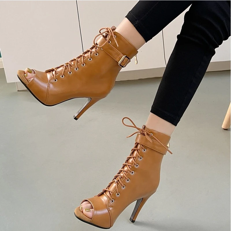 

Women's Fashion Party Outdoor Sexy stilettos High Heels slippers Latin Women Latin dance heels Boots shoes For Ballroom