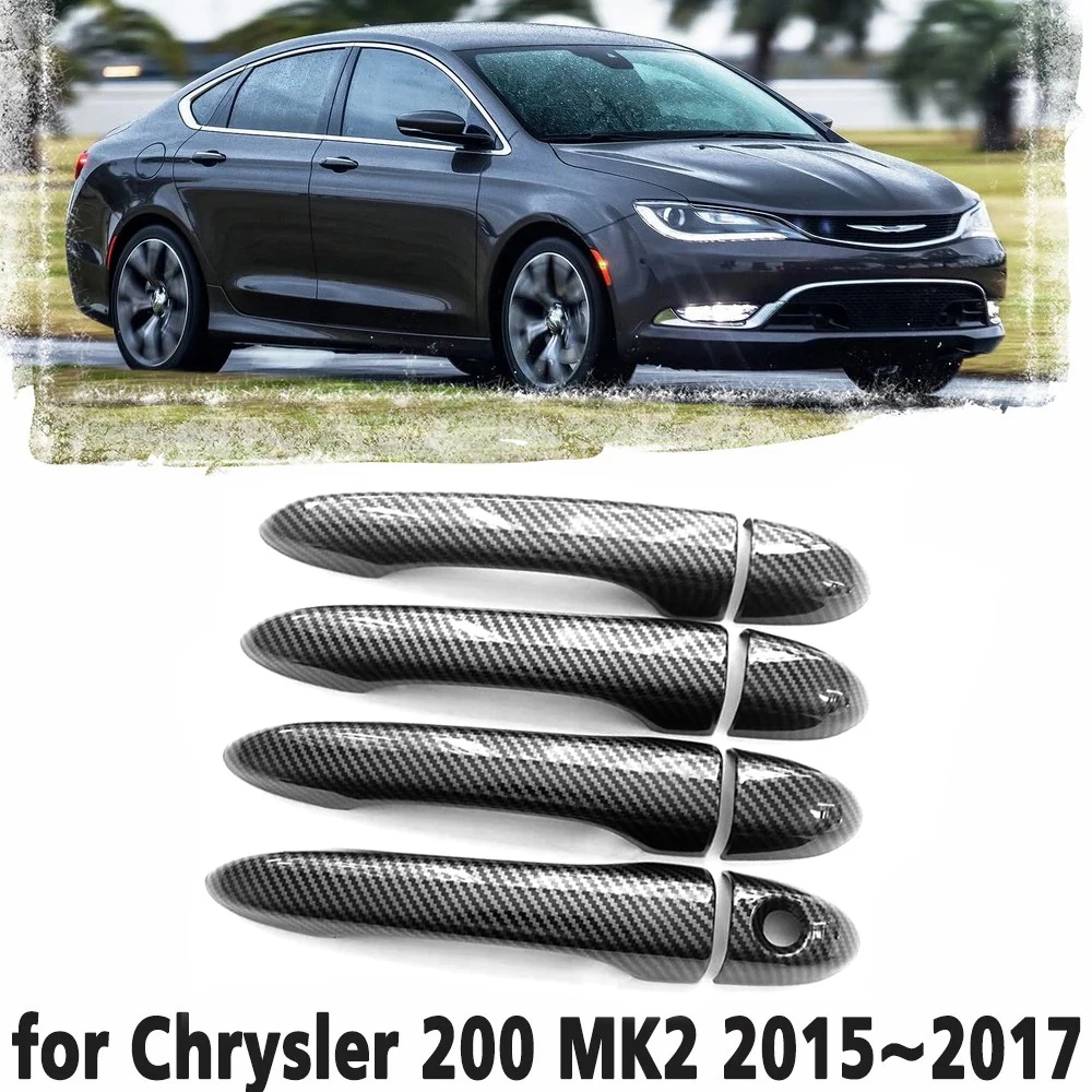 

For Chrysler 200 MK2 200c 2015 2016 2017 Car accessory sticker decoratios Luxury chrome door handle cover trim protection cover