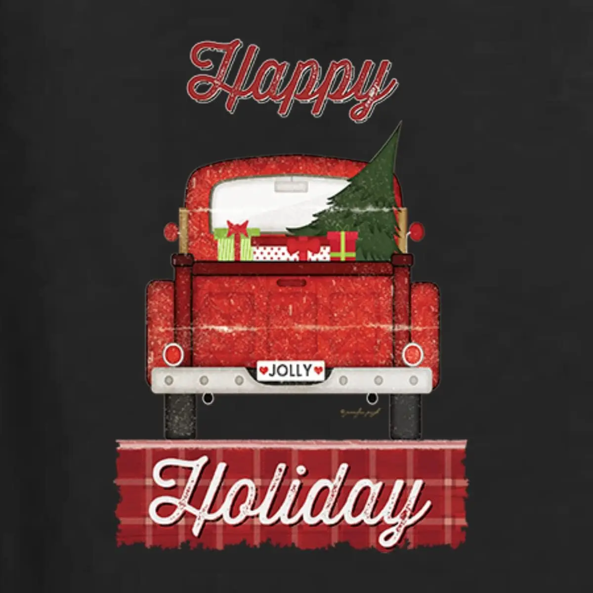 Happy Holiday Jolly Red Pick Up Christmas Men's T-Shirt