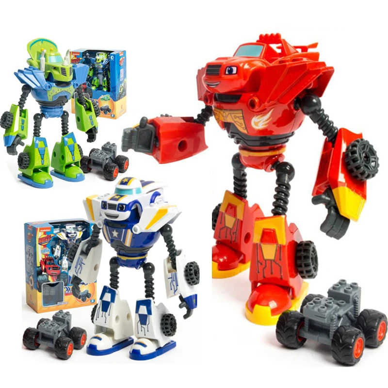 

Hot Blaze Monster Machines Anime Figure Plastic/Alloy Deformed Robot Kids Car Toy Action Figure Model Children Birthday Gifts