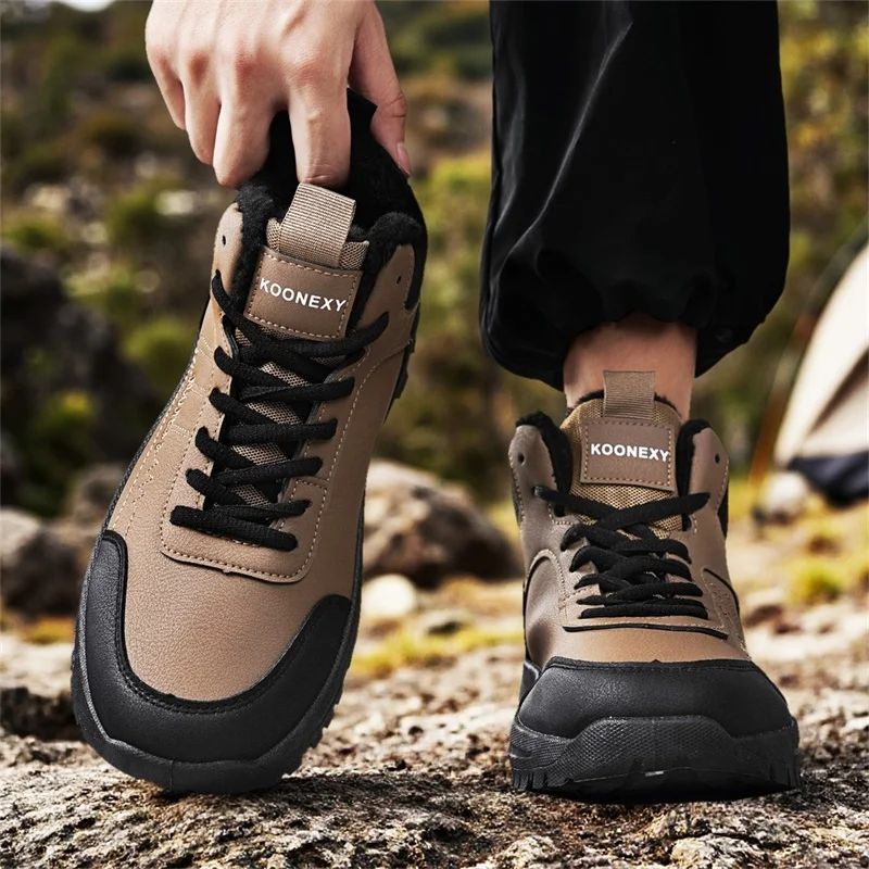 

2026 Men's Tactical Snow Boots Waterproof Winter Boots Non-Slip Warm Lightweight Outdoor Hiking Boots Work Shoes