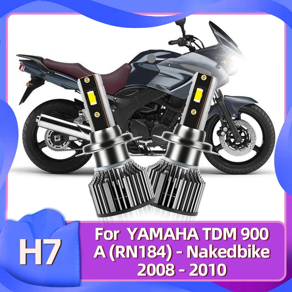 Motorcycle H7 Headlight CSP LED Bulb 12V Lamp Luces For YAMAHA TDM 900 A (RN184) Nakedbike 2008 2009 2010 Headlamp High Low Beam