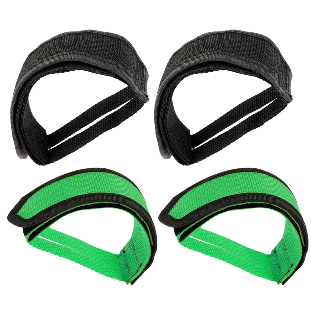 

4 Pcs Cycling Bicycle Belt Bikes Footrest Straps Non-slip Wheel Dynamic Train Pedals Workout