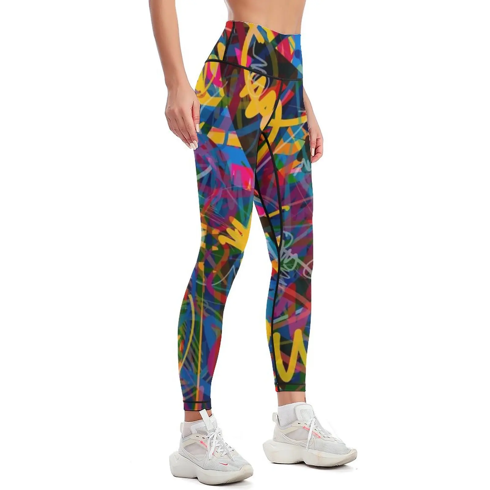 Graffiti Doodle Urban Art Pattern Leggings Golf wear for girls Womens Leggings