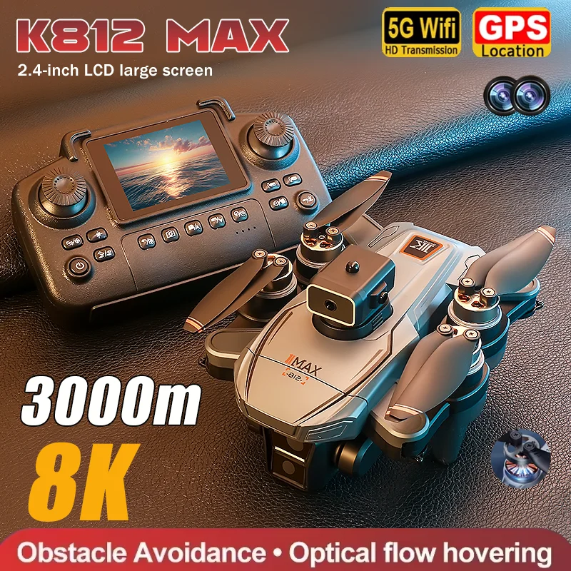 NEW K812 MAX Drone 8K Camera 5G WiFi FPV Brushless Motor HD Dual Camera Obstacle Avoidance Quadcopter for Aerial Photography UAV