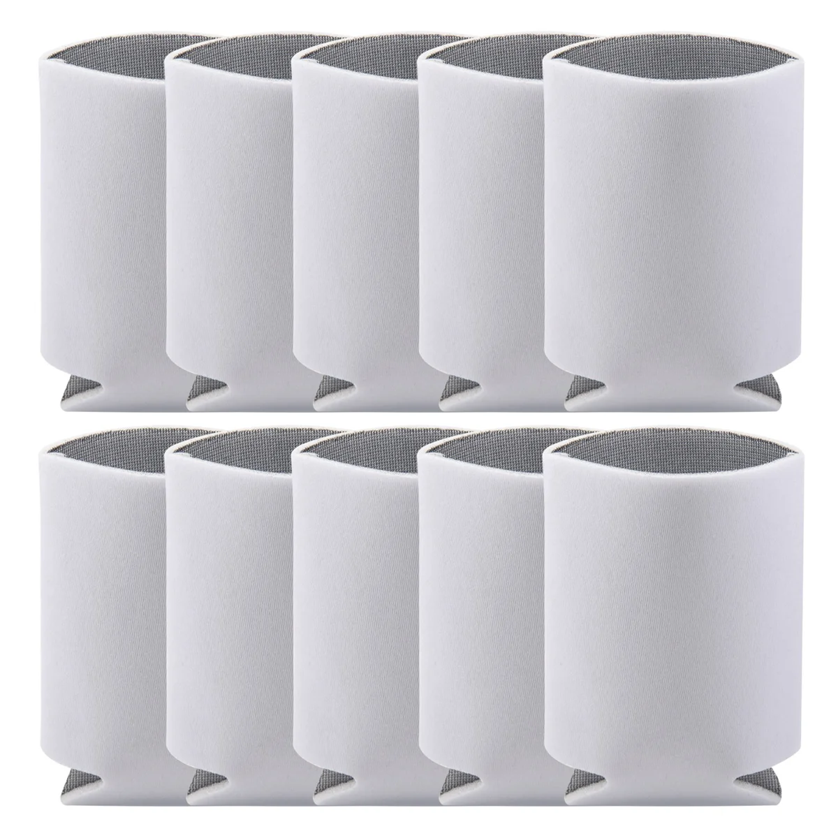 10PCS Neoprene Beer Can Cooler Drink Cup Bottle Sleeve Insulator Wrap Cover New White