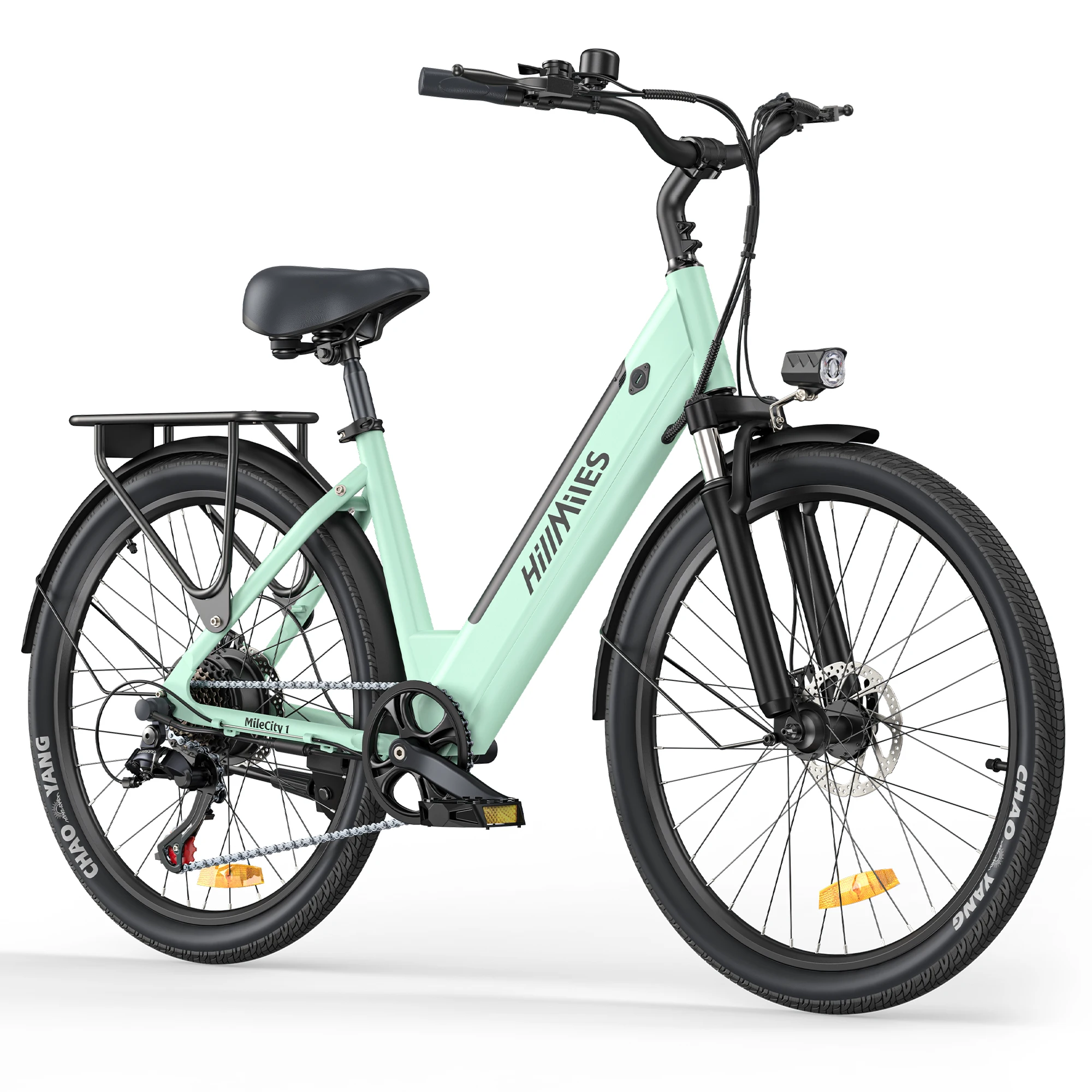

ENGWE HillMiles MileCity 1 26'' Commuter Electric Bicycle 700W Peak Motor 7 Speed Electric Bike for Weekend Travel E-bike, Green