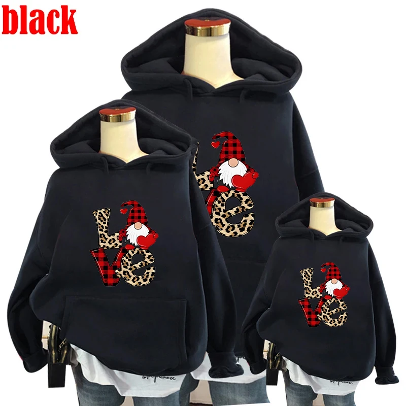 

Winter Family Hoodie Hip Hop Plush Hooded Warm Oversized Pullover Harajuku Casual Hoodies Men Women Elegant Top Plus Size