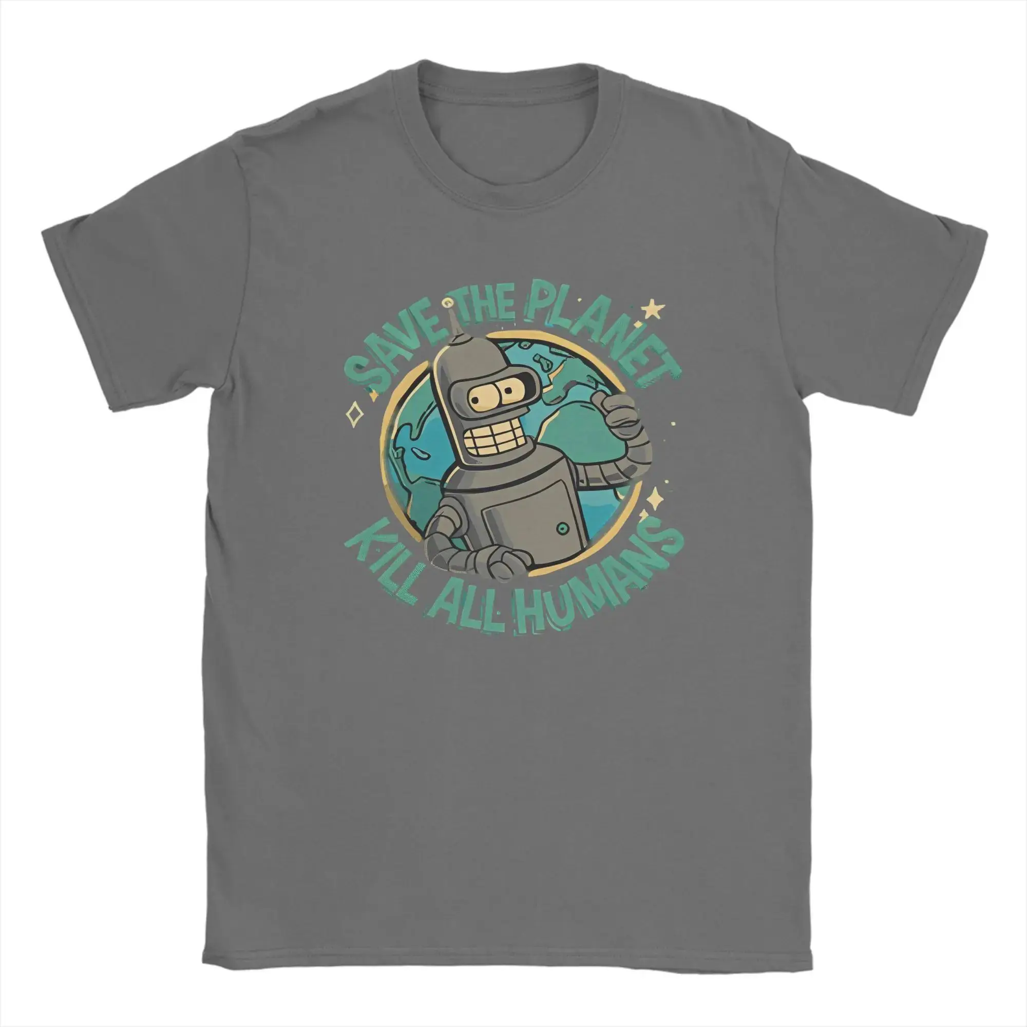حفظ الكوكب قتل جميع البشر Futurama Merch الرجال النساء تي شيرت الصيف تي شيرت الجرافيك تي شيرت مطبوع الملابس