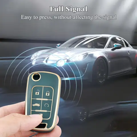 5 Buttons Key Case Fob Cover For Buick Chevrolet Chevy GMC Encore Terrain Malibu Camaro Cruze Impala Equinox Volt Spark Sonic 10 best sales chevrolet malibu key cover - №4