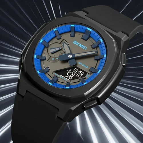 Imagen 2 del producto Reloj de pulsera SKMEI 2091 resistente al agua con cuenta atrás para hombre, cronógrafo con 5 alarmas y fecha, reloj para hombre con movimiento Digital japonés, relojes deportivos