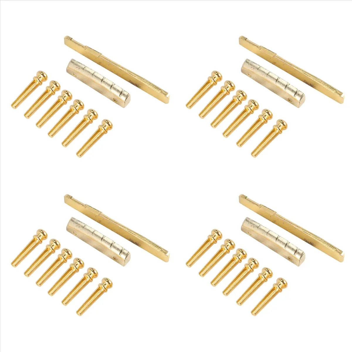 

NEW 24PCS Guitar Brass Bridge Pins Saddle Nut Replacement Parts for Acoustic Guitar