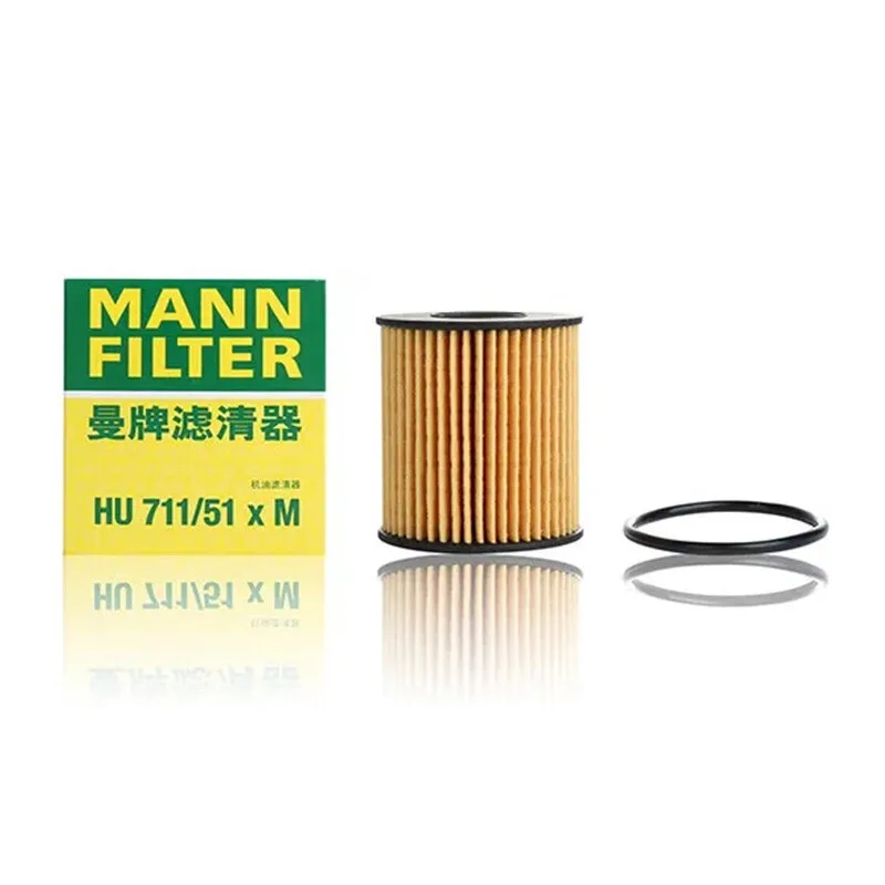 Filtro de óleo para Mitsubishi Outlander, GEELY SC7, Emgrand GL, GS, Visão X6, Peugeot 206, 3008, Volvo S40, Ford, HU711, 51x M