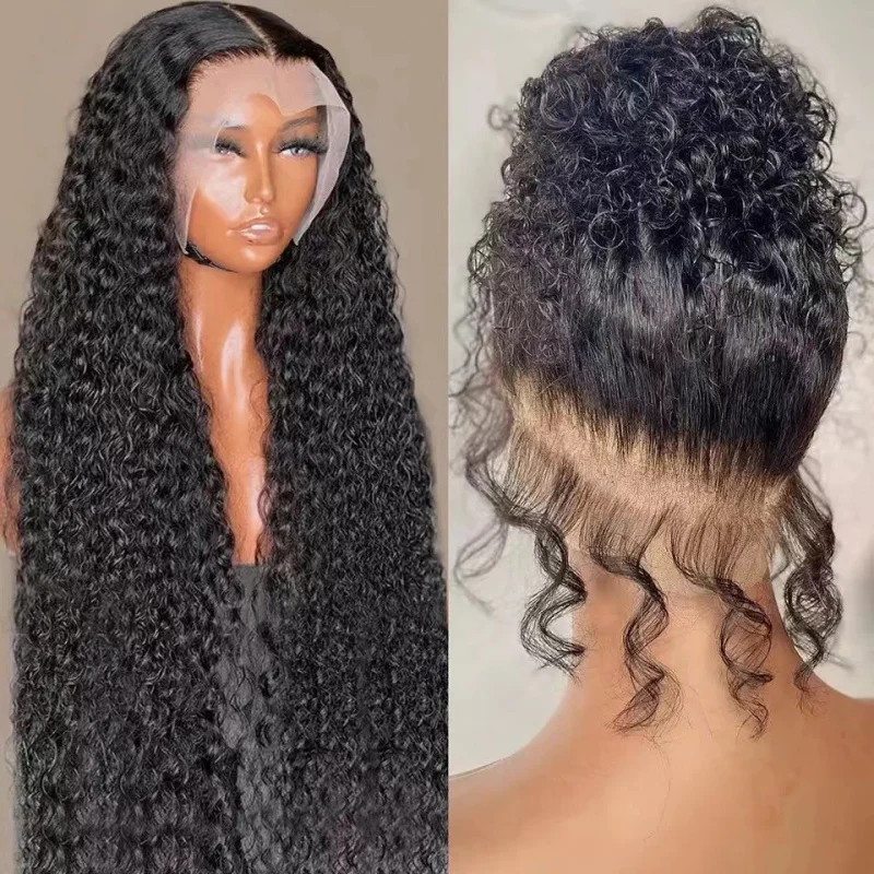 

Front lace , new long African curly wig