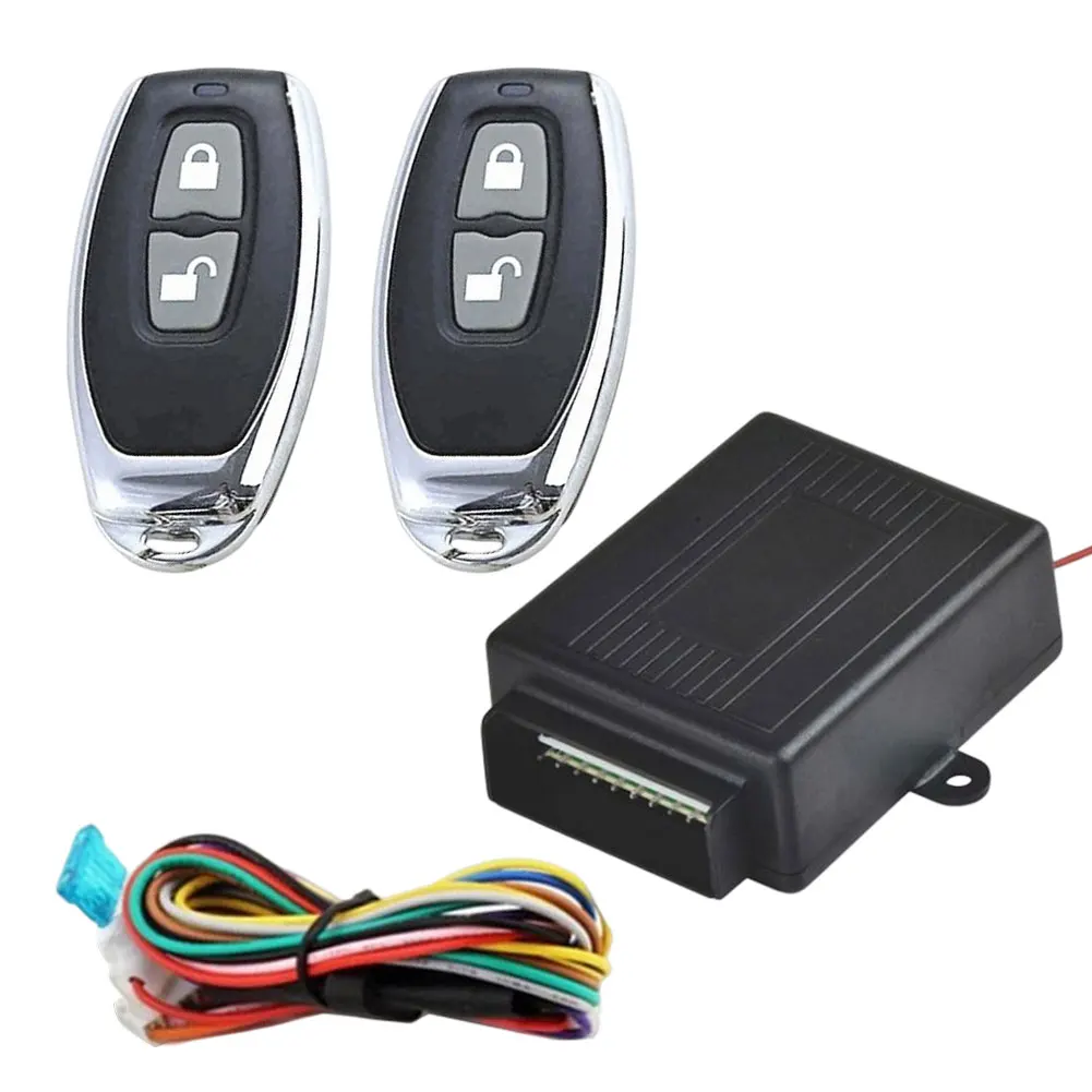 

12V Vehicle Keyless Entry System 2 Button Remote Control Car Door Lock Keyless Entry System Kit Remote Trunk Release