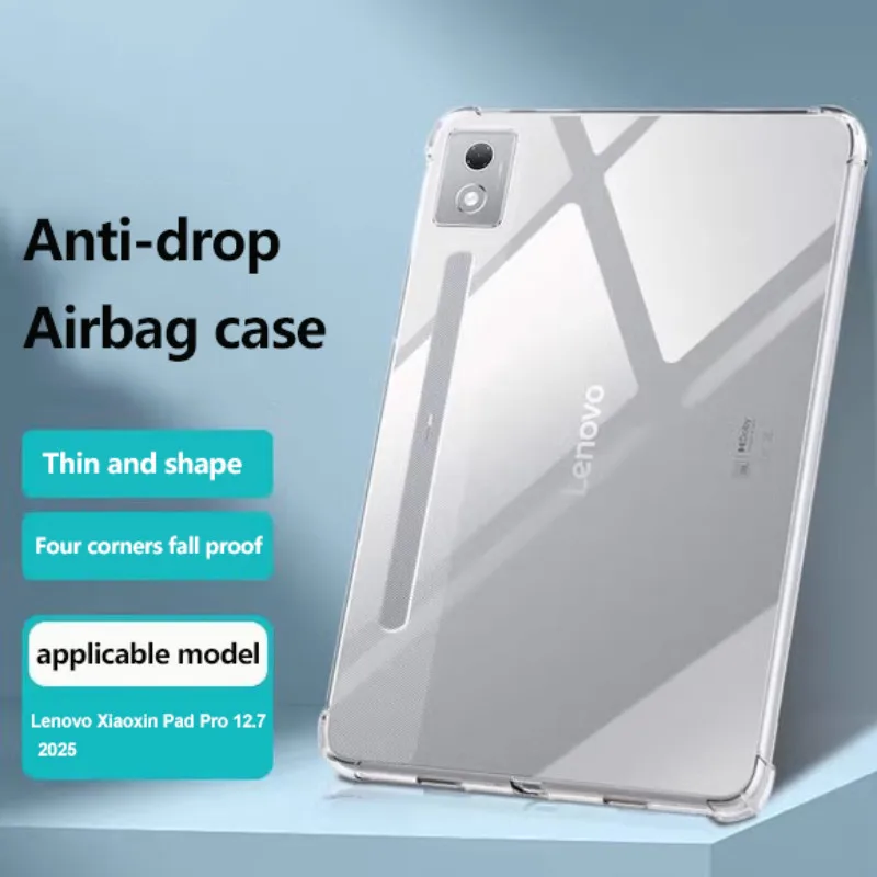 

Shockproof Case For Lenovo Pad Pro 12.7 inch 2025 TB375FC Tab Plus 11.5 2024 Xiaoxin Pad Studio 11.5 inch Clear TPU Back Cover