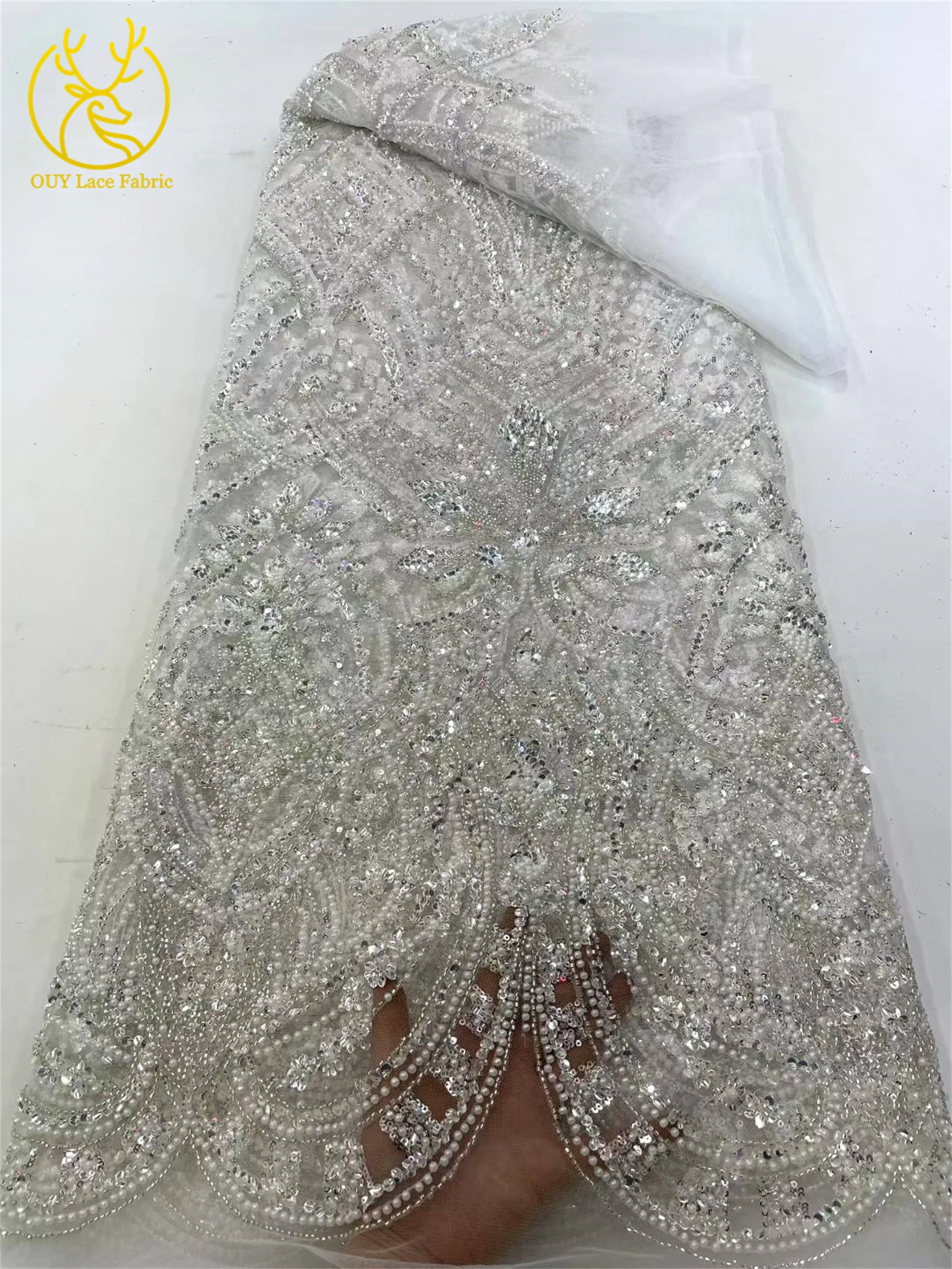 قماش زفاف دانتيل مطرز أفريقي فاخر 2025 جودة عالية ترتر نيجيري فرنسي تول مادة فساتين حفلات الزفاف للسيدات