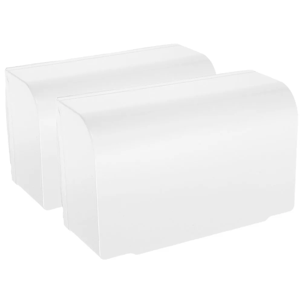 

2Pcs Waterproof Socket Cover Adhesive Wall Switch Protector Splash Proof Bathroom Hotel Use Plastic Durable