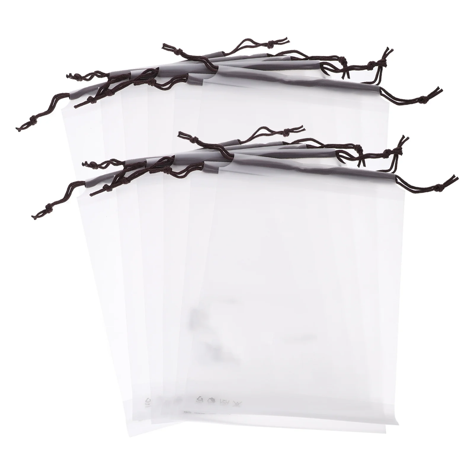 

24pcs Frosted Drawstring Bags Travel Storage Pouches For Underwear Socks Cosmetics Organizer Portable Eva Pouch Gym Spa Pool