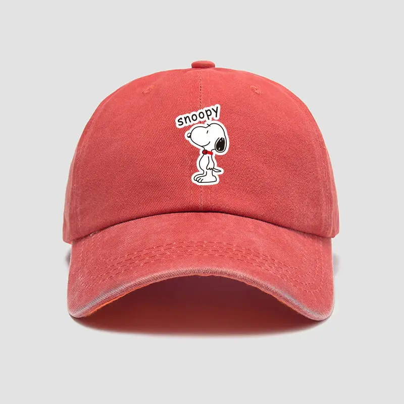 Snoopy animation peripheral cartoon pattern men's and women's baseball cap soft top duck bill outdoor travel adjustable sun hat