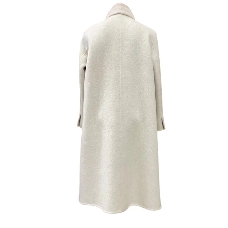 Imported Danish velvet-grade mink 98% cashmere coat medium long coat  capotto invernale donna  futro naturalne  mantel  femme