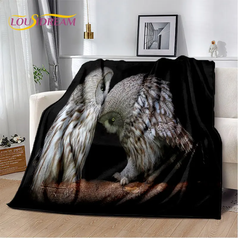 لطيف البومة ثلاثية الأبعاد الكرتون لينة أفخم بطانية ، الفانيلا بطانية رمي بطانية لغرفة المعيشة غرفة نوم السرير أريكة غطاء نزهة Bettdecke طفل