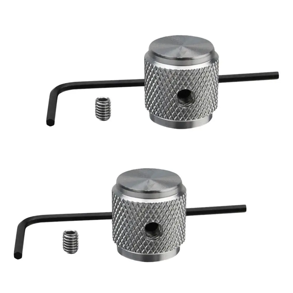 2Sets Metal Volume Knob for Electric Guitar Brass Tone Potentiometer Knob Cap Instrument Accessory Widely Used in Circuit