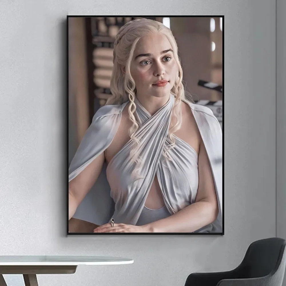 G-Game of Thrones dragon mother   Fancy Poster Wall Sticker for Living Room Bar Vintage Decorative Painting Middle