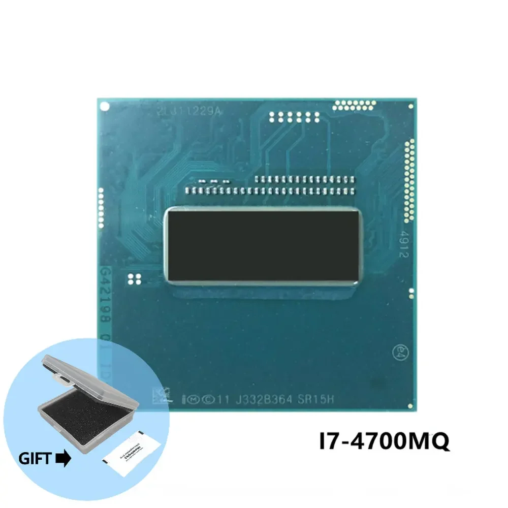 

Intel Core i7-4700MQ i7 4700MQ SR15H 2.4 GHz Quad-Core Eight-Thread CPU Processor 6M 47W Socket G3 / rPGA946B