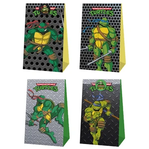 في سن المراهقة متحولة سلاحف النينجا حقيبة هدية حلوى الكرتون ، ديكور حفلة عيد ميلاد ، كيس ورق للوجبات الخفيفة ، لوازم الحفلات ، جديد أفضل 8 حقيبة ظهر سلحفاة النينجا مبيعا - رقم 6