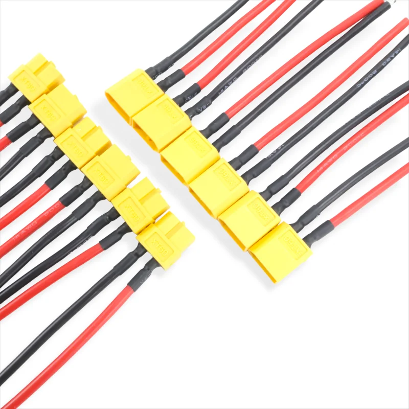 

2/6PCSXT-60 Male Female Bullet Connectors Plugs Silicone Wire10CM PVC 14AWG Wire For RC Lipo Battery Cable Connector Accessories