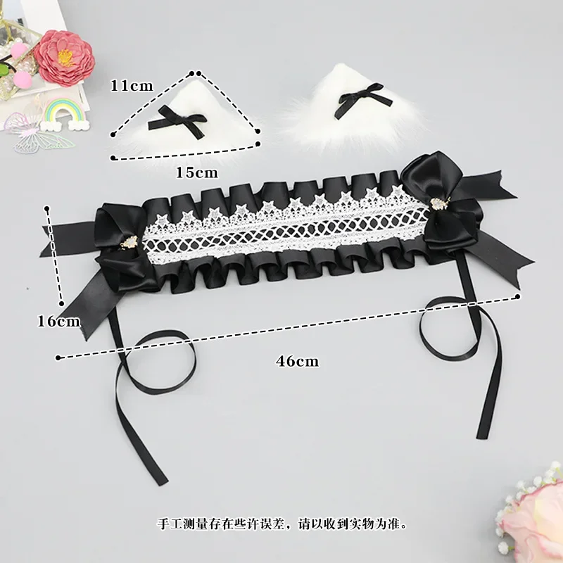 Cute Girl Hair Accessories Lolita Multi-Use Pair Bow Headgear Comic-Con Dress Up Cat Ear Hairpin Cat Ear Headband