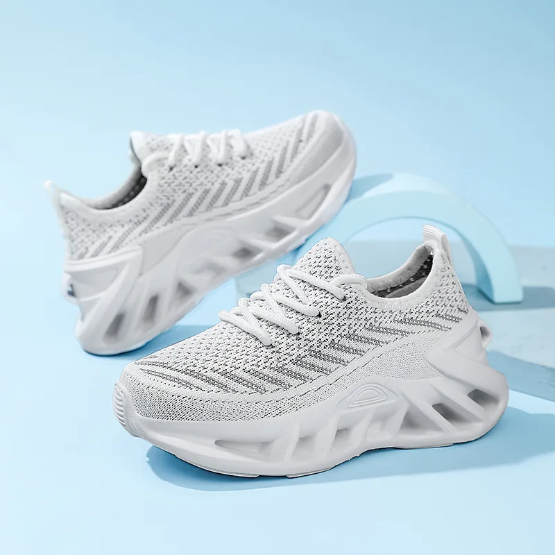 Кроссовки мужские дышащие нескользящие мягкие подошвы с сеткой удобные кроссовки уличная сетчатая ткань женская спортивная обувь для бега